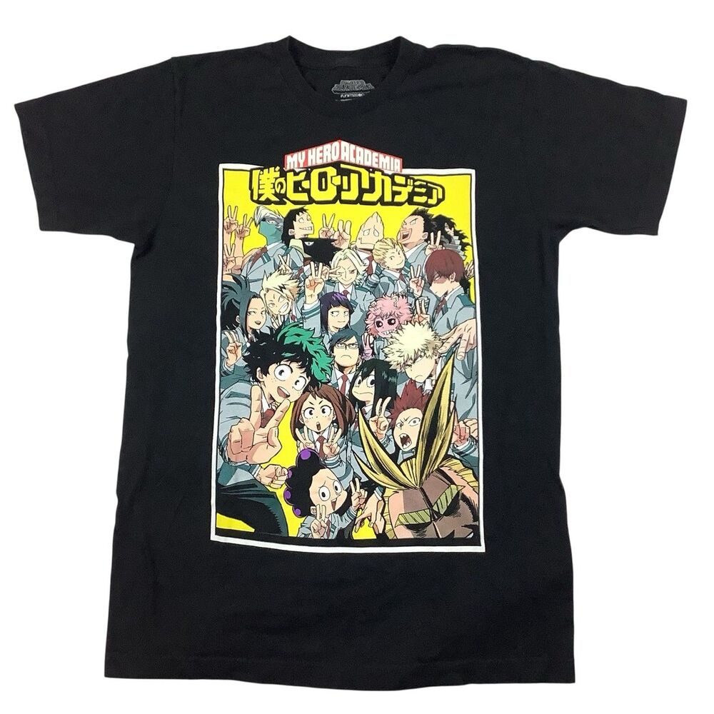 My Hero Academia T Shirt Men M Black Funimation Anime Graphic Tee Short Sleeve